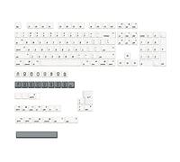 BaoFufc Lot de 142 touches de jeu électroniques PBT XDA Profil DYE-SUB pour clavier mécanique MX Switch touches PBT touches blanches anglaises