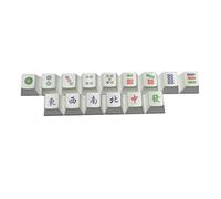 BaoFufc Lot de 15 touches Mahjong pour sublimation de teinture, clavier mécanique pour touches, touches PBT profil OEM pour touches, capuchons de touches, étuis mignons