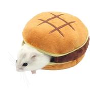 BaoFufc Maison chaude pour hamster - Design hamburger pour petits animaux - Accessoires pour petits cochons d'Inde, tamias juniors, hamster