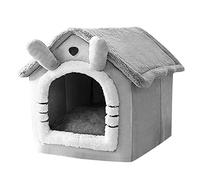 BaoFufc Niche chaude pour chien - Tente d'intérieur en peluche avec coussin amovible pour chats, chiots et petits chiens - Maison d'intérieur confortable pour chiens de petite taille - Rose
