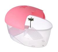 BaoFufc Petite cage pour tortue avec housse amovible semi-fermée pour se prélasser et reptiles - Petit kit de terrarium - Rose