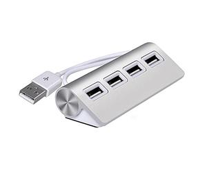 BaoFufc Transfert rapide de données USB 2.0 à 4 ports Hub répartiteur pour PC mobile design portable 88 x 39 x 22 mm adaptateurs USB en aluminium