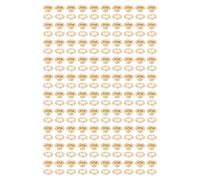 BAOFUYA 100pcs Set Washer Sethet, Installation Facile Copper Construction Erosion Proof de Dents avec Laveuses pour Vêtements en Cuir en Tissu (8 mm) (GOLD)