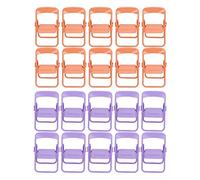 BAOFUYA 20 Pièces Mini Chaises Pliantes, Couleur Vibrante, Supports Téléphoniques d'économie d'espace, Support de Téléphone pour Le Bureau à Domicile, pour Les Amis et la Famille