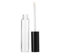 BAOFUYA 25 Tubes de Brillant à Lèvres, Flacon Vide en Plastique PE de 10 Ml avec Brosse Intégrée, Corps Transparent, Couvercle Noir, Joint d'étanchéité en Caoutchouc, pour les Débutants, le