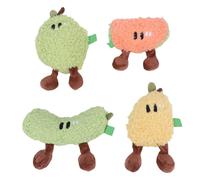 BAOFUYA 4pcs Cat Catnip Chew Toy, Chaton Conception Spécifique Sound Activé de Dentition de la Dentition Sound Sapeur Bénéficiaire Jouet Chat pour Animaux de Compagnie Intérieurs