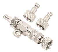 BAOFUYA Adaptateur de Tuyau d'aérographe en Laiton avec Bouton de Commande, Coupleur Professionnel à Connexion Rapide pour la Modélisation et la Peinture Artisanale, Installation Facile