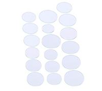 BAOFUYA Autres Abrasifs Ensemble de Lentilles Transparentes en Cristal, Très Transparent avec Bords Lisses Lentilles en Verre Minéral pour Accessoires de Montres 18 Pièces Verre de Montre Plat de