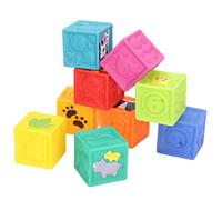 BAOFUYA Babyblock, Blocs Empilables en Silicone Souple avec Sons de Cris, Jouet de Construction Amusant pour Les Nourrissons et Les Tout-Petits