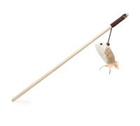 BAOFUYA Baguette Teaser pour Chat, Jouet en Bois avec Ficelle de Jute et Cordon élastique, Conditionnement des Griffes, Jeu Interactif et Liaison, pour Chats d'intérieur et Exercice Quotidien (Type