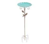 BAOFUYA Baignoire d'oiseaux en Métal, Habitant de Billets D'oiseau Debout à L'épreuve à L'épreuve Vintage Détachable pour Décoration de Jardin Extérieur