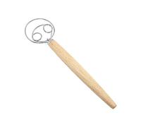 BAOFUYA Basker à Pain avec Grattoir, Acier Inoxydable et Bois, pour Pétrir la Pâte et la Cuisson à la Maison (2 yeux fouetter et un grattoir)