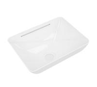 BAOFUYA Bassin d'évier en Acrylique, évier de Salle de Bain Durable Au-dessus du Comptoir avec Conception de Drain encastré, Idéal pour les Camping-cars et les Bateaux, 13,69 X 10,22 X 5,55 Pouces