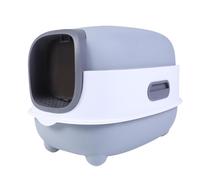 BAOFUYA Boîte à Litière pour Chats Ci-jointe, Installation Simple Conception Anti-éclaboussure Grand Espace de Litière de Couverte Toilette pour Chat avec Scoop de Litière pour la Maison