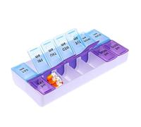 BAOFUYA Boîte de Médicaments avec 14 Compartiments, Daily AM PM Rappel de Médicaments Tableau de Voyage pour les Vitamines