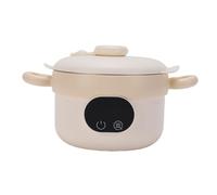 BAOFUYA Bol Chauffe-plats électrique, Boîte à Déjeuner Isolée de Conception de Paille Rechargeable sans Fil Sûre de 470ml pour Voyager bébé Manger (Couleur crème)