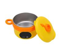 BAOFUYA Bol Chauffe-plats électrique, Boîte à Déjeuner Isolée de Conception de Paille Rechargeable sans Fil Sûre de 470ml pour Voyager bébé Manger (Orange jaune)