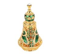 BAOFUYA Bouteille de Parfum, émail Vintage Décoratif Parfum D'huile de Parfum Bouteille de Parfum Décoratif Rechargeable Bouteille D'huile de Parfum pour Huiles Essentielles (Or Vert)