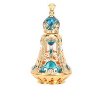 BAOFUYA Bouteille D'huile Essentielle en émail, Construction en Alliage de Zinc au Milieu-Oriental élégant Bouteille de Parfum en Métal Vide Réutilisable Idéal pour Le Mariage (Or Bleu)