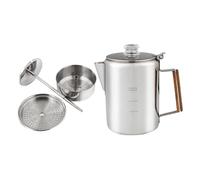 BAOFUYA Cafetière Percolateur en Acier Inoxydable 12 Tasses sur Cuisinière, Percolateur Multi-réchaud de Camping, Pot à Cappuccino pour L'extérieur, la Maison, la Randonnée, les Voyages (9 tasses