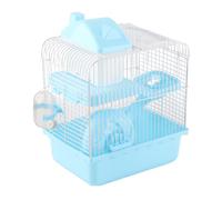BAOFUYA Cage pour Hamster, Cage d' pour Hamster à 2 Niveaux avec Plateau Amovible et Ventilation en Treillis Métallique, Petite Facile à Installer pour Hamsters, Cochons d'Inde, Lapins, (Blue)