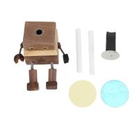 BAOFUYA Carnet de Voiture Diffuseur, Texture Chaude et Unique de sécurité de sécurité Robot de Robot Decor Blamp Muvable Statue en Bois VIDE VIDE CAR PRAUTANCE Essential Huile Bouteille