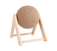 BAOFUYA Cat Sisal Scratcher Ball, Conception Unique de Matériau Fiable Facile à Installer Un Jouet de Balle de Lapin en Bois Massif pour Les Petits Animaux Jouant (M)