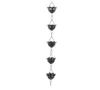 BAOFUYA Chaîne de Pluie en Alliage en Aluminium, 3,3 Pieds Décoratifs de Fleurs de Fleurs Pluie Divert Chain pour Les Gouttières à L'extérieur des Inconvénients de la Gouttière (A)