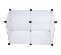 BAOFUYA Clôture Portative pour Animaux de Compagnie, Stylo de Jeu pour Chiot et Chien, Parc Translucide Léger pour Petit et Moyen Chien et Chat (6 Morceaux L)