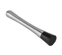 BAOFUYA Cocktail Smasher Mojito, 304 Barre de Pilon en Acier Inoxydable, Matériau en Acier Inoxydable + PP, Tête Rainurée de Texture de Grille, Taille des Boueurs de Cuisine, Utilisations Larges,