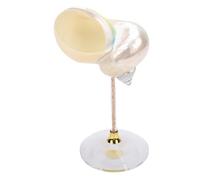 BAOFUYA Conch Shell Verre à Vin, Belle Apparence élégante Ambiance Ocean Romantique Gobelet de Consommation Créative pour Bar KTV Home (WHITE)