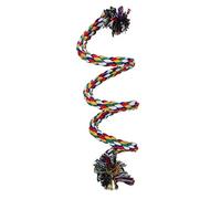 BAOFUYA Corde de Coton Suspendue Colorée, Harnais Debout pour Perroquet, Corde d'escalade à Mâcher, Jouet avec Cloches pour Perroquets de Petite et Moyenne Taille, Perruche Calopsitte,