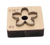 BAOFUYA Coupe-mat à Fleur en Cuir en Forme de Fleur, Moule à Poinçonnage Creux en Cuir de Coupe en Convivial avec une Base Stable pour L'art de Fabrication D'art (45 mm)