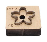 BAOFUYA Coupe-mat à Fleur en Cuir en Forme de Fleur, Moule à Poinçonnage Creux en Cuir de Coupe en Convivial avec une Base Stable pour L'art de Fabrication D'art (40 mm)