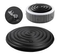 BAOFUYA Couvre-Bain Gonflable avec des Poignées, PVC Round Bain à Remous D'énergie D'énergie de Baignoire de Baignoire Couvercle de Poussière pour Le Spa de Piscine Extérieure