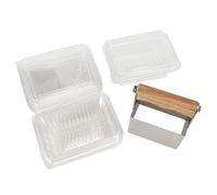 BAOFUYA Cutter de Vêtements de Miel en Acier Inoxydable avec Opération de Facilitation, 10 Boîte en Plastique, 1 Peigne Est Un Coupeur de