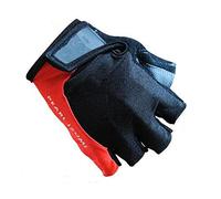 BAOFUYA de Conduite sans Doigts Respirants et Absorbant Les Chocs, en Fibre de Polyuréthane, Design Demi-Doigt, Poignée Souple pour Le Cyclisme, la Gym, l'haltérophilie, Hommes et Femmes (Rouge)