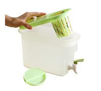 BAOFUYA Distributeur de Boissons en Plastique, Bouilloire d'eau Froide en PP de 3,9 L avec Robinet, Idéal pour le thé glacé ou la Limonade d'été, pour la Cuisine à Domicile et les Fêtes (GREEN)