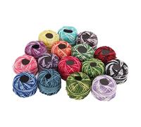 BAOFUYA Fil à Crochet, Fil de Dentelle en Polyester coloré fabriqué à la Main, Ultra Doux pour les Débutants et les Experts, Idéal pour les Projets de Tricot et de Point de croix.