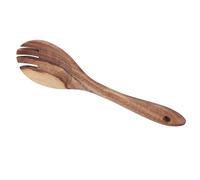 BAOFUYA Fourchette à Manger en Bois, Ensemble de Vaisselle en Bois de Teck, Cuillère à Salade et Fourchette en de qualité Alimentaire de 10.2 Pouces pour la Cuisine (à salade 26 * 6.5)