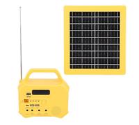 BAOFUYA Générateur Solaire avec Panneau, Générateur Polyvalent avec la Lampe de Poche à LED de Port USB pour la Maison en Dehors de L'urgence de Camping (Prise UE)
