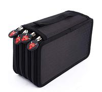 BAOFUYA Grande Trousse à Crayons, Motif imprimé de Lignes de Football, 72 Trous, 4 Couches, Trousse de Maquillage Portable pour Adolescentes, Filles, école, Bureau