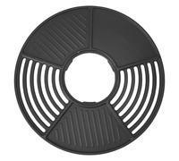 BAOFUYA Grille de Feu Inférieure en Fonte en Fonte, 42 Cm Non Bâton Émail Revêtement Rond Grille de Cuisine pour la Fête de Fête Extérieure Grillade