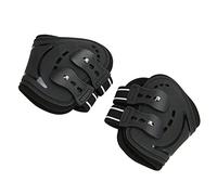 BAOFUYA Guêtres Postérieures de Cheval avec Coque en PU et Doublure en Néoprène Protège-boulets pour Cheval M 10 Pouces Support Respirant Flexible Résistant aux Chocs pour l'entraînement de Course