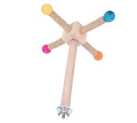 BAOFUYA Jouet à Cage D'oiseau en Bois, Jouet de Perchoir en Rotation D'oiseau avec Design Unique pour Le Développement Physique de L'intelligence