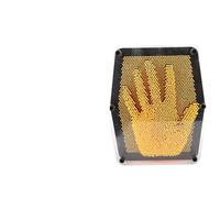 BAOFUYA Jouet d'art d'épingle 3D, Planche de Sculpture en Plastique pour Adultes, Jouet Sensoriel Anti-Stress, Planche 'Art 'épingle 3D pour l'Autisme et l'agitation, Jaune 8,27 X 6,89 X 2,17