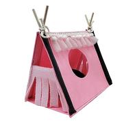 BAOFUYA Jouet de Maison de Tunnel de Hamster avec Une Zone de Repos Privée, pour Les Hamsters, Les Lapins, Le Rat, Le matériel: Feutre (Pink)