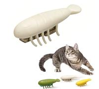 BAOFUYA Jouet Interactif pour Chat, Mini Jouet Interactif électrique en Mouvement pour Guérir la Solitude pour Les Chats D'intérieur, Les Chatons, Les Exercices de Jeu (Poisson Beige)