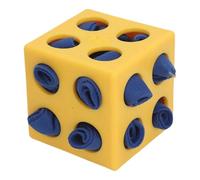 BAOFUYA Jouet Interactif pour Chien Cube de Puzzle, Distributeur de Friandises pour Chien Cube à Renifler D'enrichissement pour la Maison en Plein Air (Yellow)