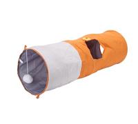 BAOFUYA Jouet Tunnel pour Chat avec Boule Suspendue, Tente Pliable pour Chat, Tunnel de Jeu pour Lapin, Exercice de Cachette